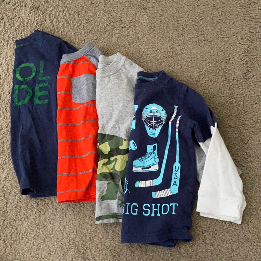 Boys 3T pre-loved long sleeve t-shirts